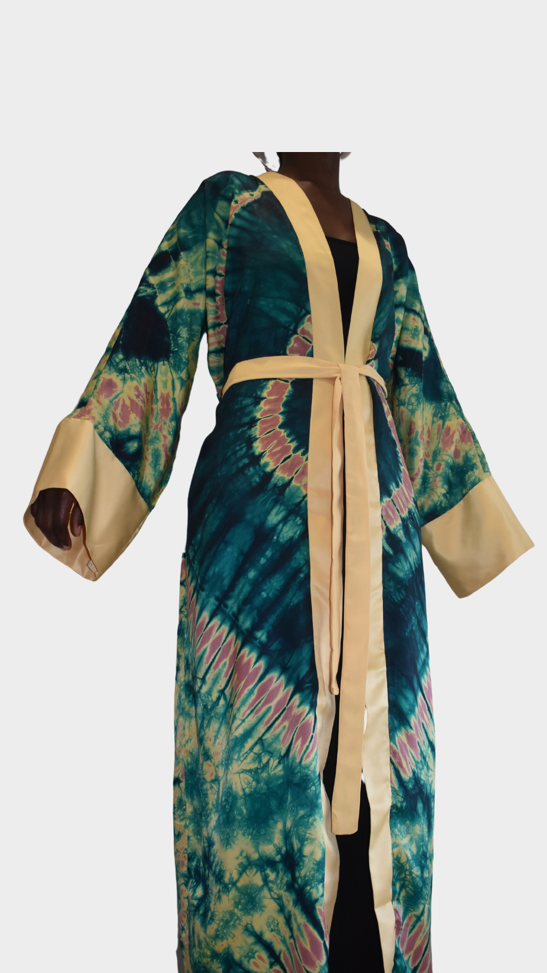Golden Leaf Women's African Print Kimono