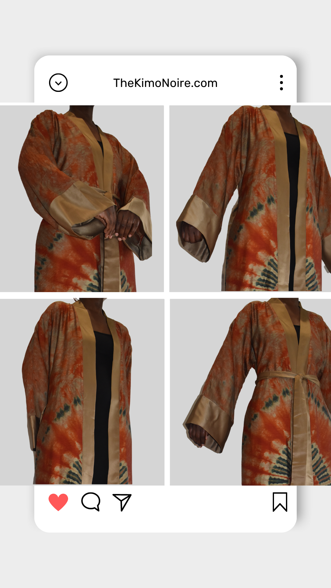 Copper Woman's African Print Kimono