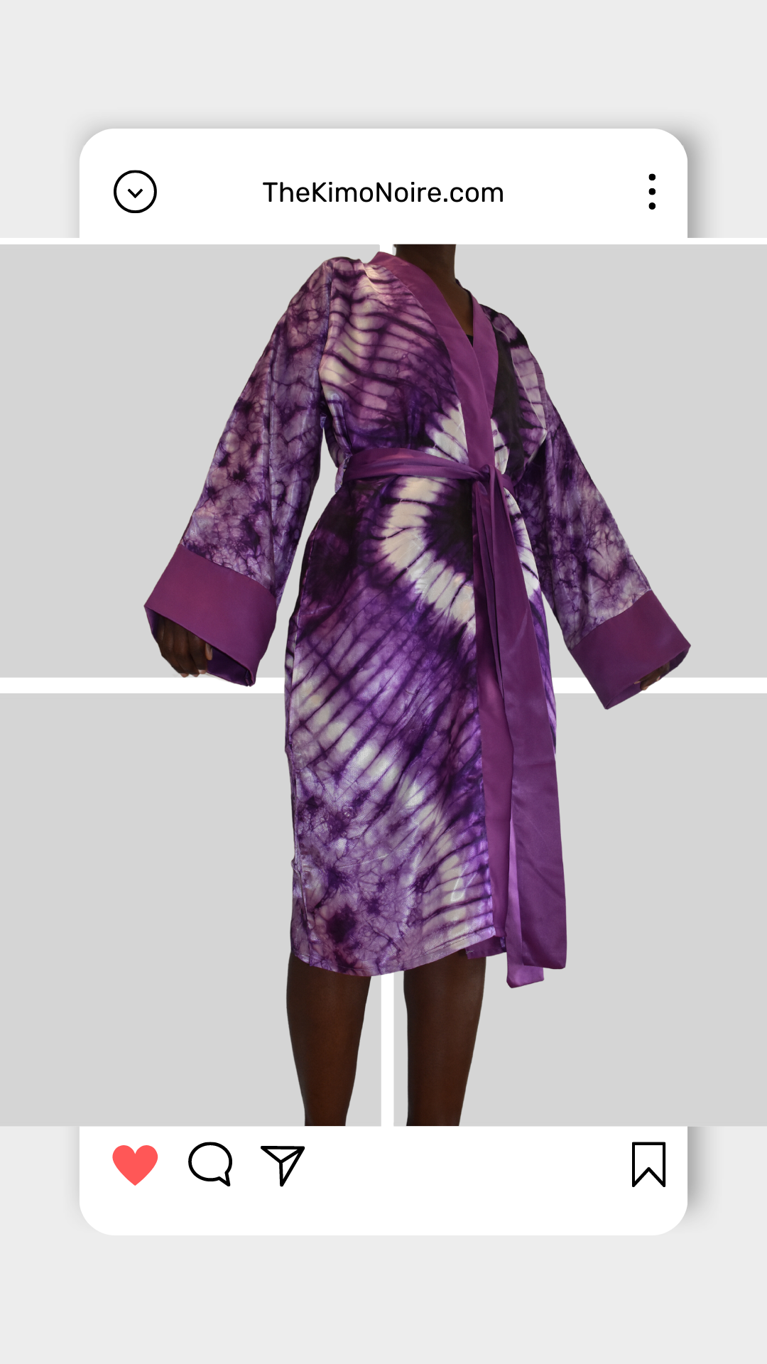 Violet African Print Kimono