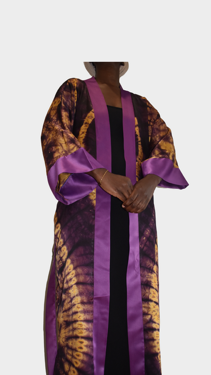 Amethyst Women's African Print Kimono