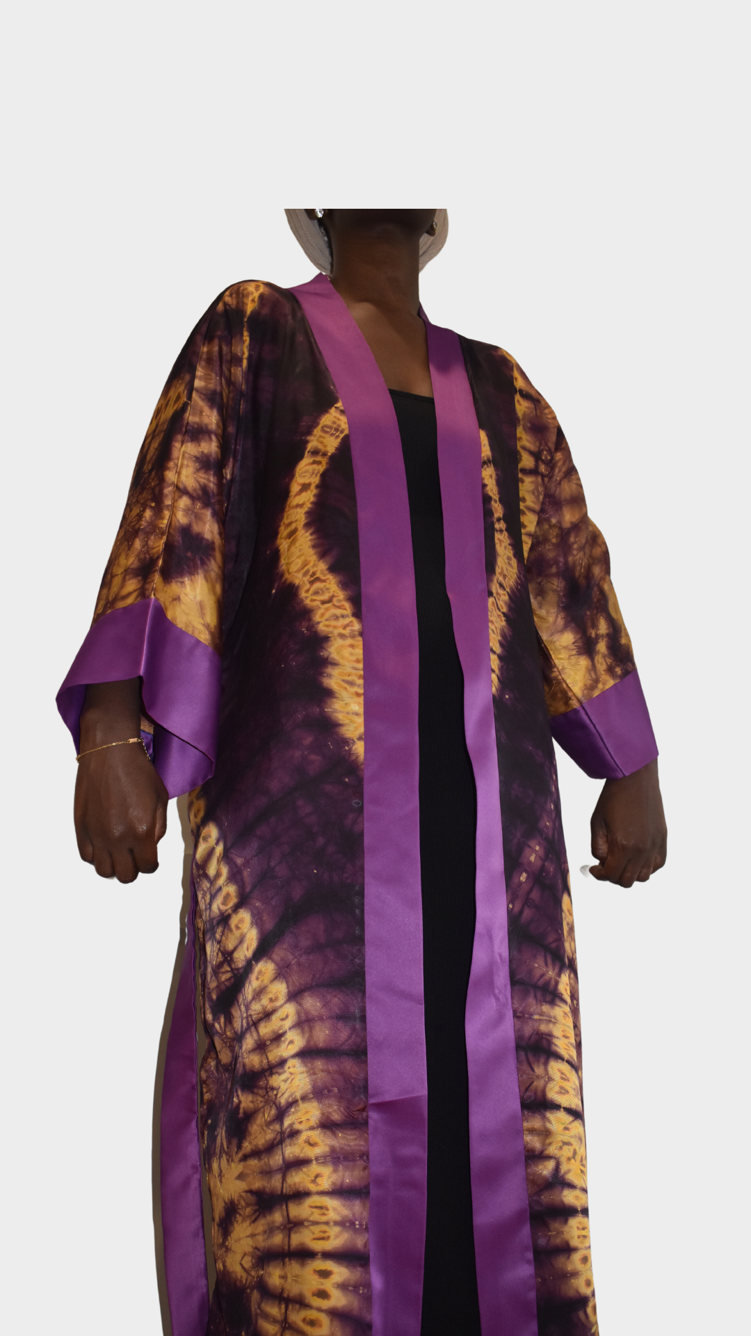 Amethyst Women's African Print Kimono