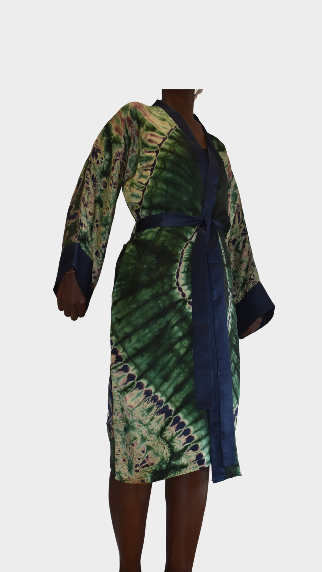 Emerald Tide Woman's African Print Kimono