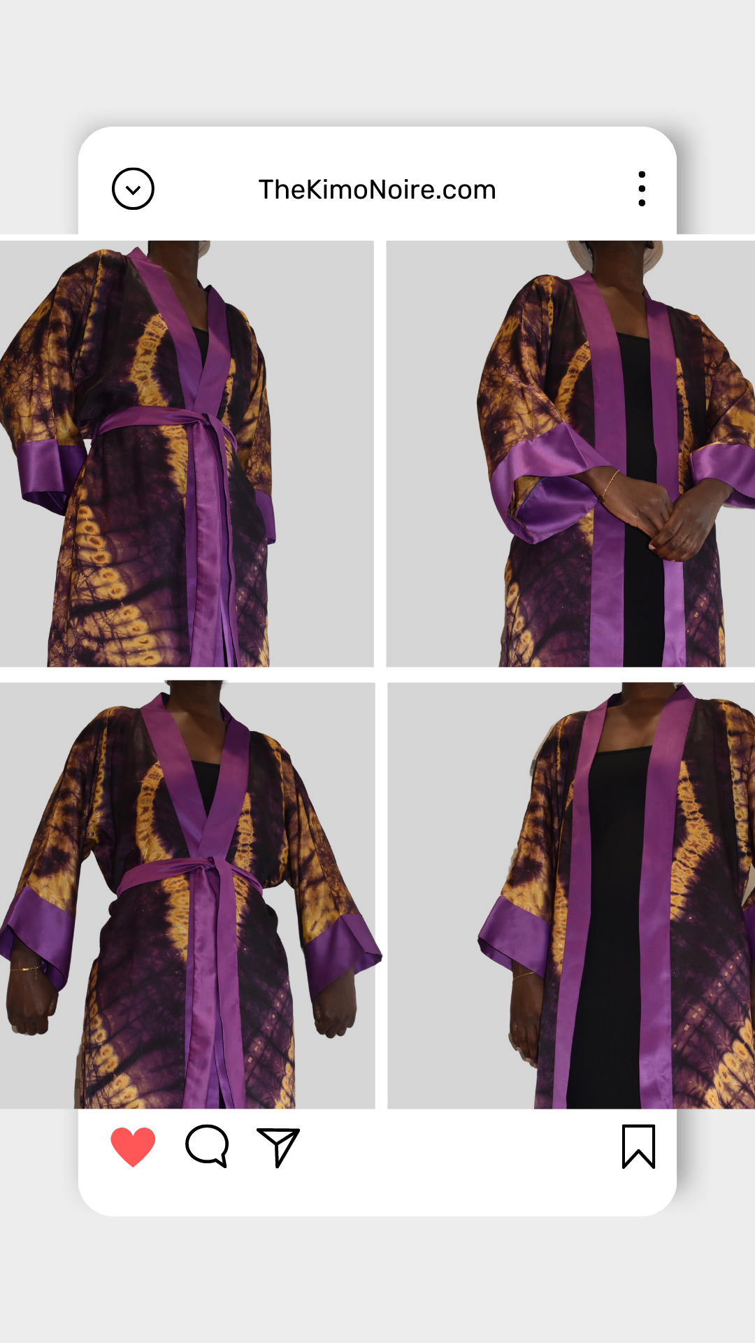 Amethyst Women's African Print Kimono